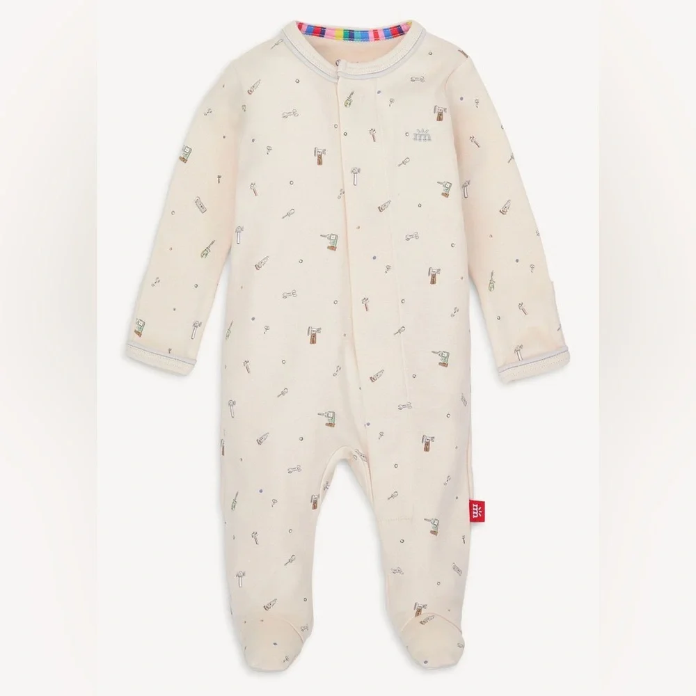 MagneticMe Organic Cotton Footie - 3-6 M - Fix It Friends - Picture 1 of 5